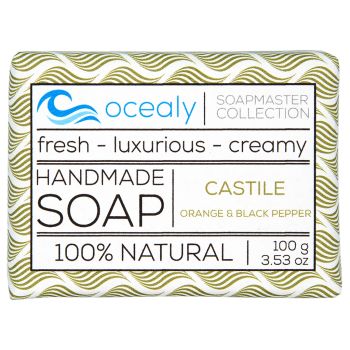 Castile Soap, Dual Lye - Orange & Black Pepper